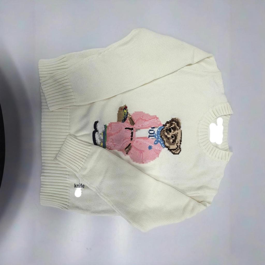 Women's Pure Cotton Bear Sweater, Heavy-duty, Autumn/Winter 2025