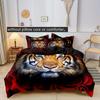 3pcs Duvet Cover Set, Tiger Print Bedding Set, Soft Comfortable Duvet Cover, For Bedroom, Guest Room