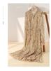 Black fungus edge leading long sleeved floral dress 2026 spring fashion versatile waist cinching slimming mid length skirt