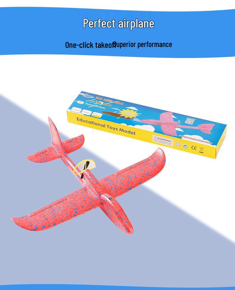 USB Rechargeable Foam Hand-Throw Boomerang Airplane Toy for Kids