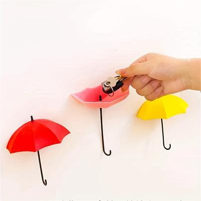 9 buc/set Agățători de Perete Umbrelă, Ușor de Instalat, Cârlige Drăguțe Fără Urme și Fără Cuie, Decorațiune Multifuncțională pentru Camere și Spații de Locuit