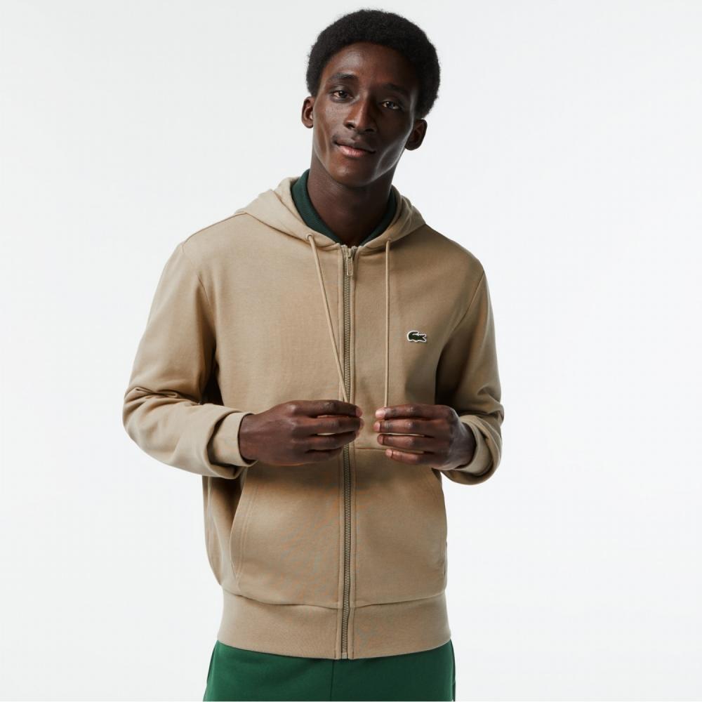 

LACOSTE Мужская базовая футболка с капюшоном на молнии SH256653G CB8