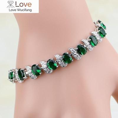 Elegant Fashion Multicolor Crystal Zircon Tennis Bracelet For Women Temperament Banquet Jewelry Gift