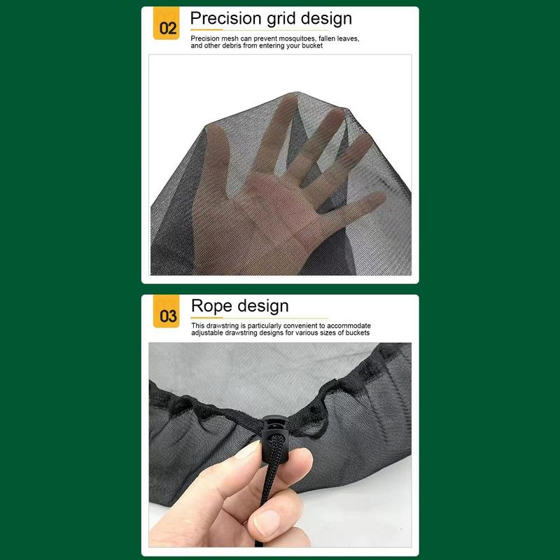 1Pc 100CM Mesh Cover Netting For Rain Barrels Water Collection Buckets Cover Water Tank Protection Lid Rain Collect Tool