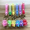 Adorable Soft Rubber Cartoon Oil-bearing Acrylic Bear Keychain Creative Gift