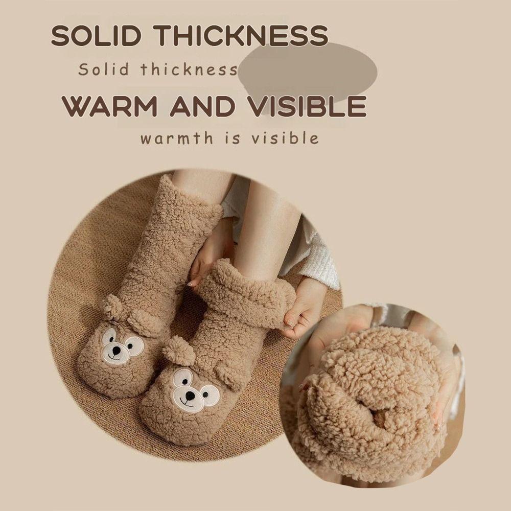 Coral Fleece Snow Socks Soft Leg Covers Warm Sleeping Socks  Christmas Gift
