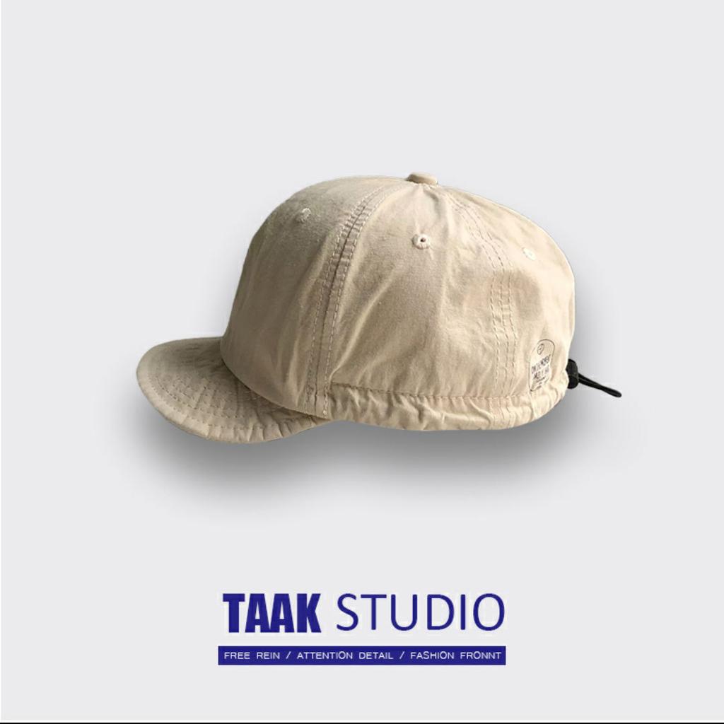 JYL TS DIY American Short Brim Cap Unisex Vintage Soft Eaves Workwear Hat Cotton