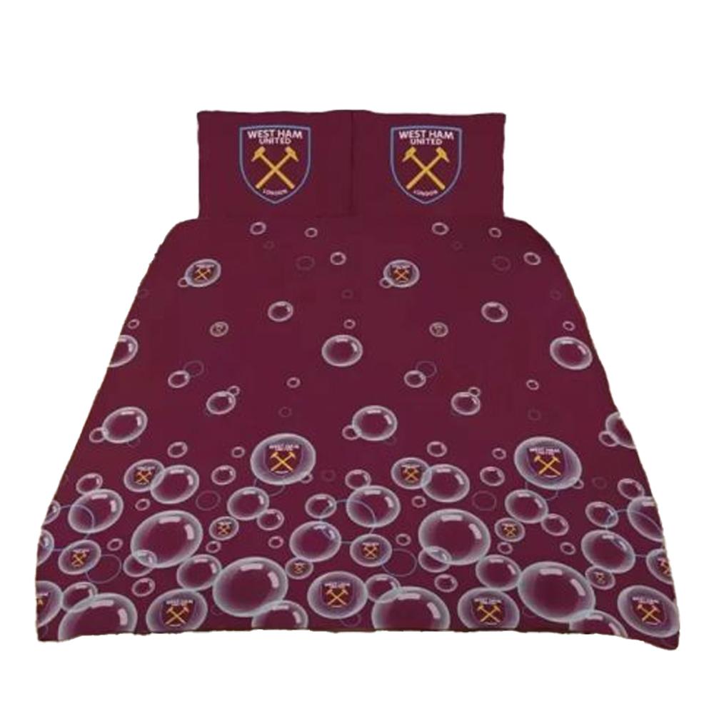 West Ham United FC Forever Blowing Reversible Bubbles Duvet Cover Set