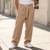 Men's Color Casual Wide Leg Sweatpants with Elastic Waist, Loose Fit Straight Pants for Daily Wear
