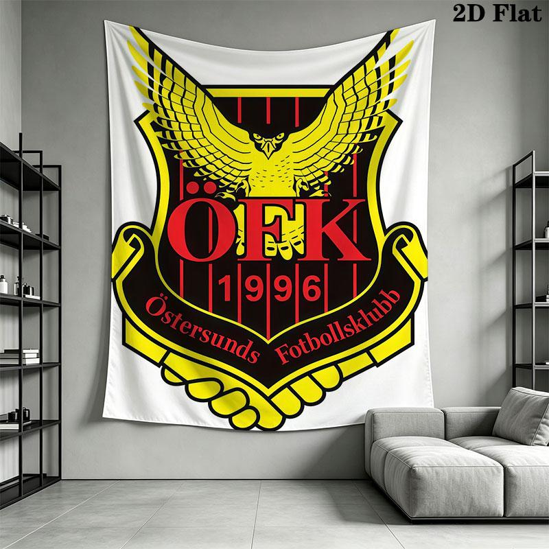 Östersunds FK Wall Hanging Printed Fabric Blanket Decorative Tapestries for Bedroom Living Room Home Decor
