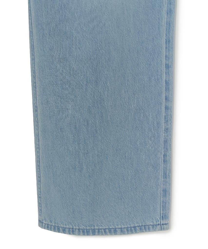 Emelbi Women'S Basic Small Logo Summer Tencel Wide Denim Pants Ny (L.Blue)