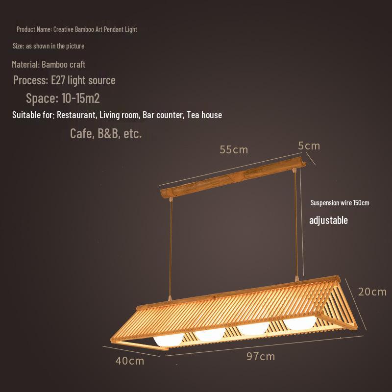 Retro Asian Tatami Pendant Light for Restaurants and Bars