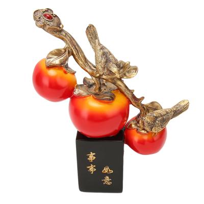 Resin Persimmon Decoration Auspicious Meaning Realistic Cute Home Ornaments for Living Room