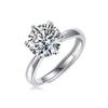 1 Carat Moissanite Ring In 925 Sterling Silver, Durable Forever Brilliant Ring for Women, Affordable Luxury Engagement Wedding Gift
