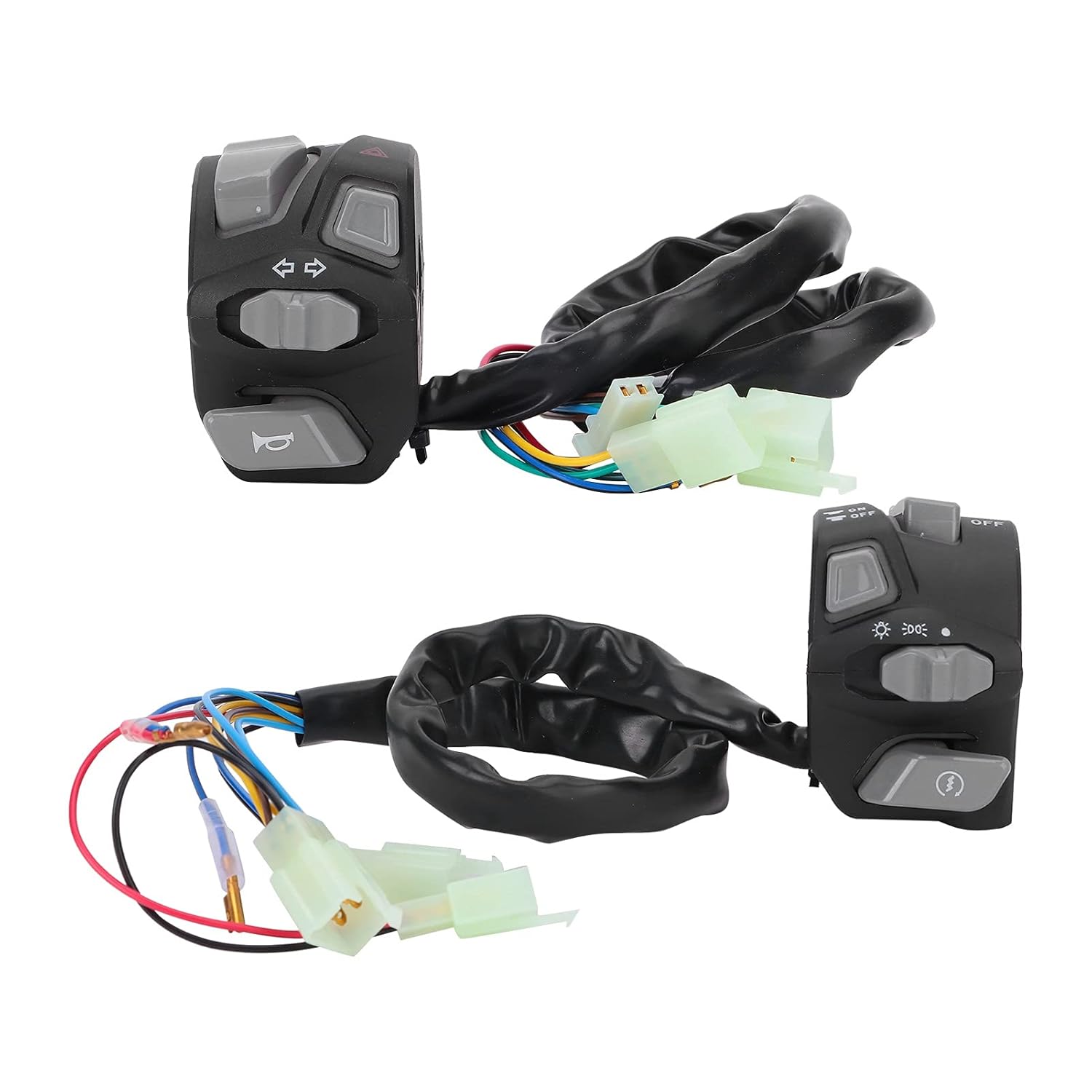 Handlebar Switch, 22mm Motorcycle Horn Turn Headlight Switch Universal for Turn Light(Blue) белый