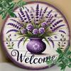 **Vintage Farmhouse Tin Sign 8x8 Inch Rustic Wall Art Metal Lavender Decor Weather Resistant**