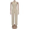 Women's Fashion Halter Strap Top & Long Pants Two-Piece Set: Casual European & American Style
