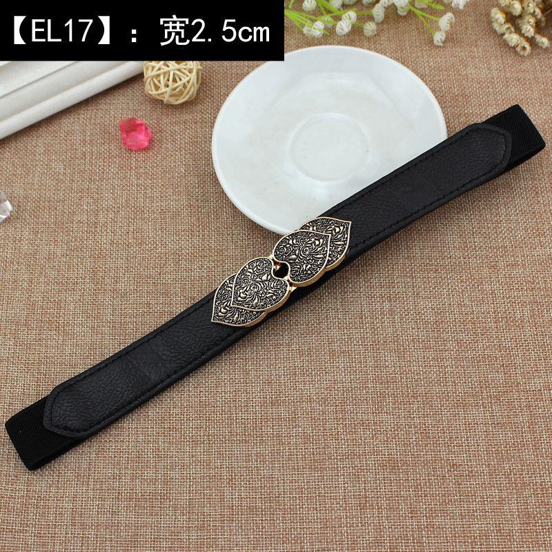 Elastic Black Modern Waist Belt For Women With Adjustable Features Complementing Skirts And Dresses Effortlessly