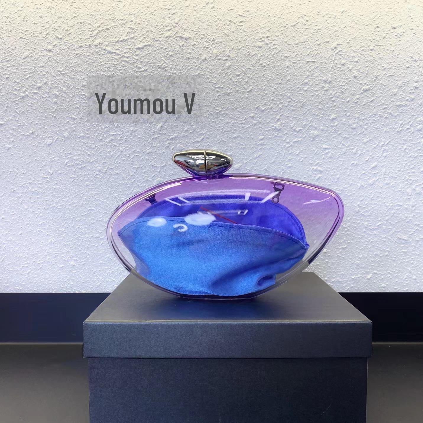 

2024 Прозрачная акриловая овальная мини-сумка для гусиных яиц - ручная и через плечо