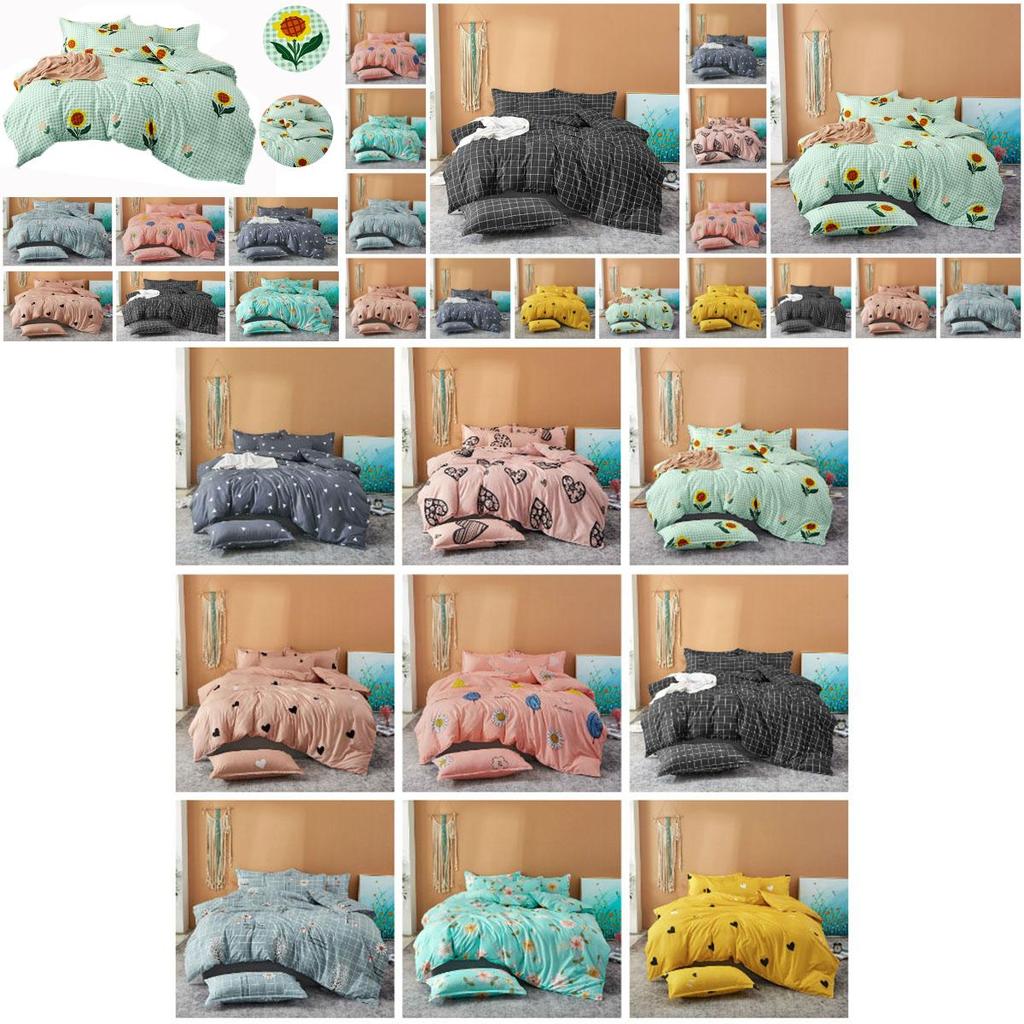 Elegant Floral Bedding Set With Beautiful Print Duvet Cover And Pillowcases For Single And Queen Beds