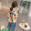Kids Girls Spring Autumn Long Sleeve O Neck Flower Printed T Shirt Tops