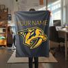 Custom Name,Nashville Predators Printed Flannel Blanket, soft throw for bedroom sofa, washable, Christmas present, great gift.