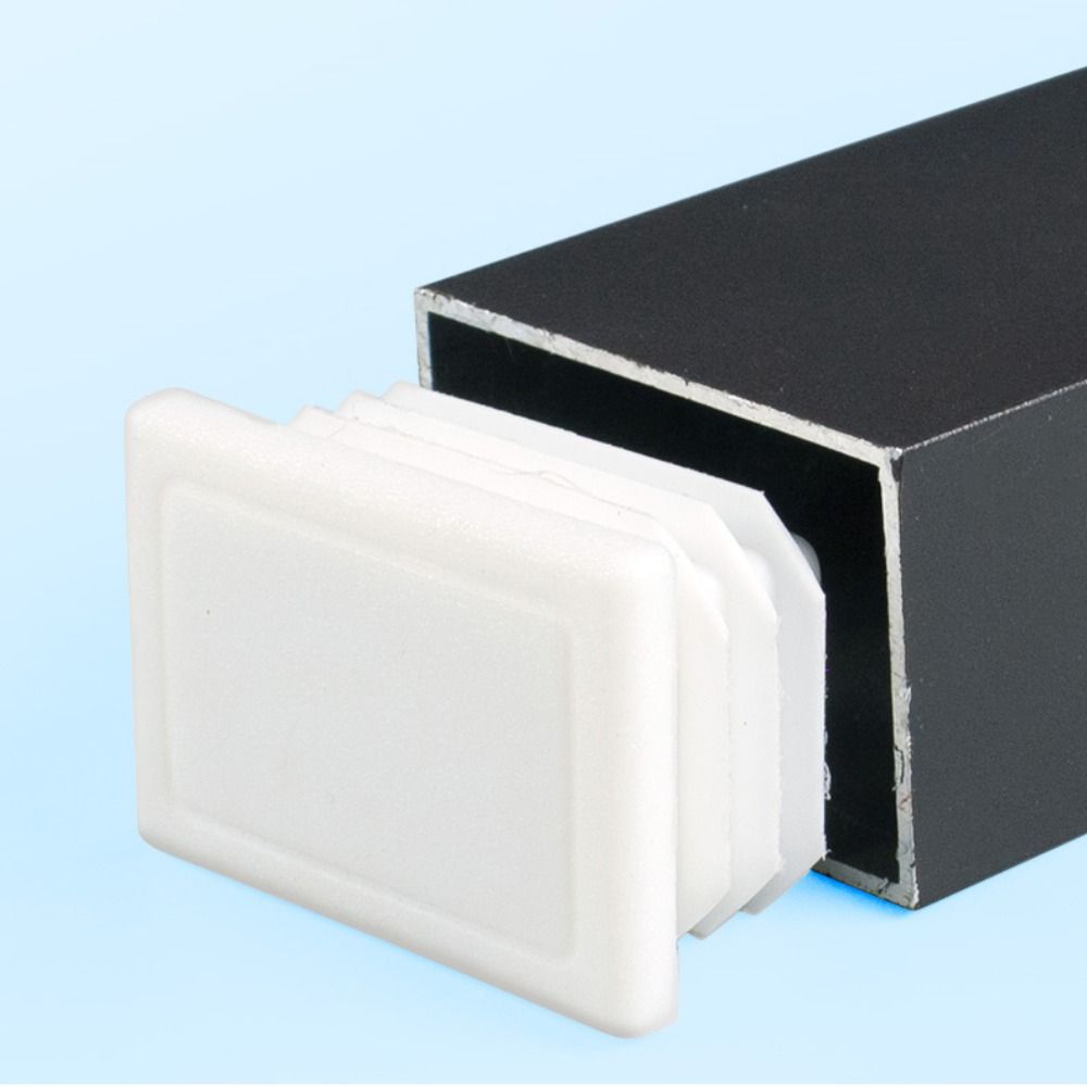 10 stk. Putemøbler Rektangulær rørplugg Plast Firkantrørhette Høy kvalitet Fotdeksel