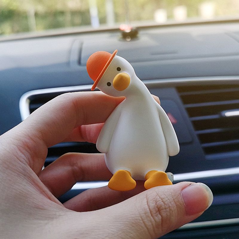 Auto Perfume Aromatherapy Cute Cheering Duck Head Tilt Duck Air Conditioner Air Outlet Clip Car Interior Ornaments Ins Fragrant Stone