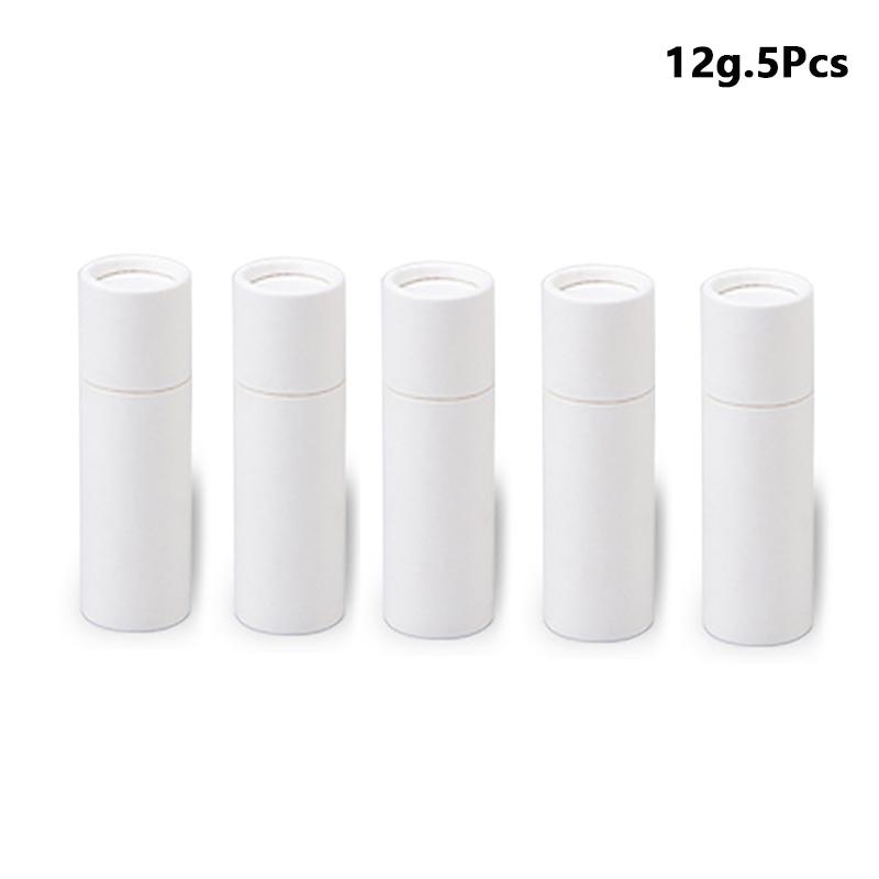 5ks/šarže kraftový papír Push Up tubičky Biologicky odbouratelný karton Kosmetické válcové balení Balzám na rty Deodorant