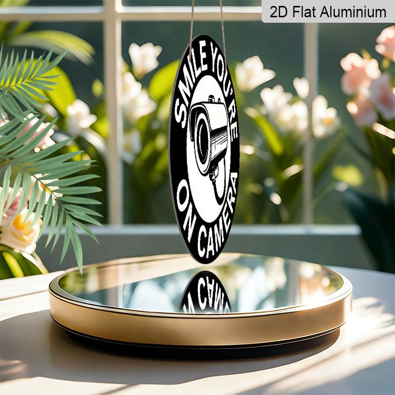 2D Flat Aluminum Retro-style Security Camera Wall Decoration, 7.87 Inches X 7.87 Inches. Suitable for Cafes, Living Rooms, Kitchens, Bars, Porches
