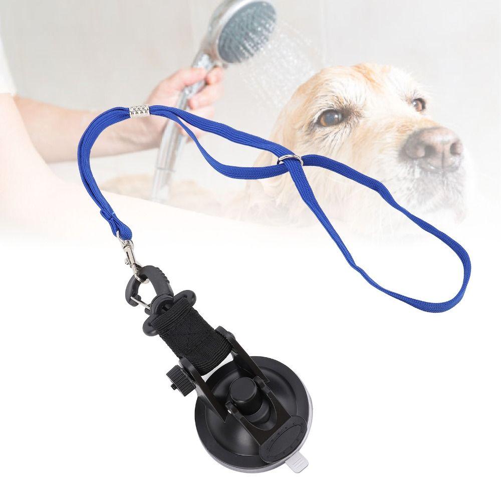 Soft Nylon Pet Bathing Leash Suction Cup Cat Restraint Durable Grooming Tub Restraint  Pet Shower
