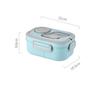 850ML Portable Double-layer Lunch Box Microwavable Bento Box with Tableware Sealed Leak-proof Food Storage Container