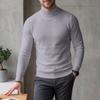 Men's Turtleneck Sweater Long Sleeve Pullover for Fall and Winter