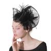 British Ladies Banquet Linen High-End Headgear Fashion Ol Ball Banquet Feather Hair Accessories Export