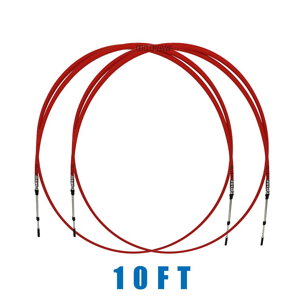 

2 шт. 10 футов кабель управления дроссельной заслонкой для подвесного лодочного мотора Yamaha, кабель управления переключением дроссельной заслонки из нержавеющей стали красный
