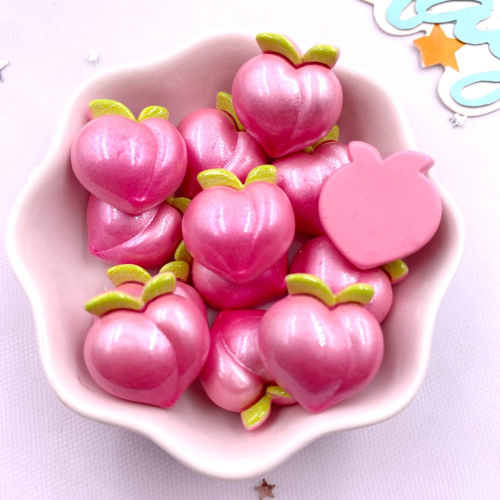 10pcs Colorful Resin Rainbow Love Lollipop Flower Fruit Vegetable Fruit Figurines Flat back Scrapbook DIY Jewellery Decor Crafts