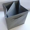 1pc-Grey Uncovered Square Storage Box with Foldable Fabric for Household Use, Snacks, and Miscellaneous Items Sorting Basket