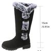 European and American thick velvet thick snow boots, thick heel round toe sleeve high boots for women