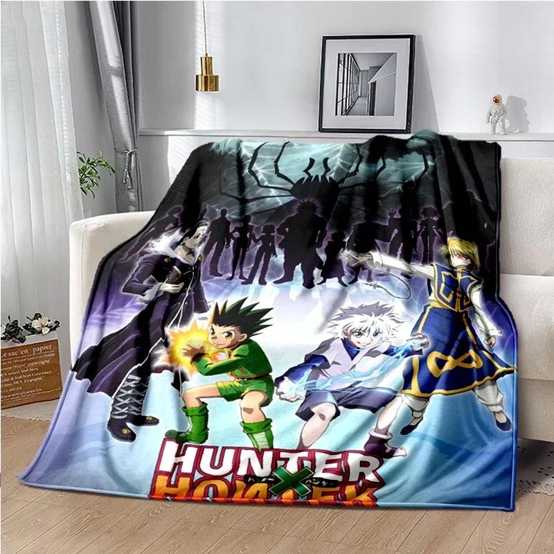 HUNTER X HUNTER Wurfdecke Anime Weiche Decke Leicht Warm Cartoon Decken für Kinderzimmer Schlafzimmer