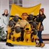 1 pezzo Coperta in Flanella Personalizzata da Esterno con Pecora Shaun, Morbida, Leggera Coperta in Flanella Personalizzata, Stampa Digitale,