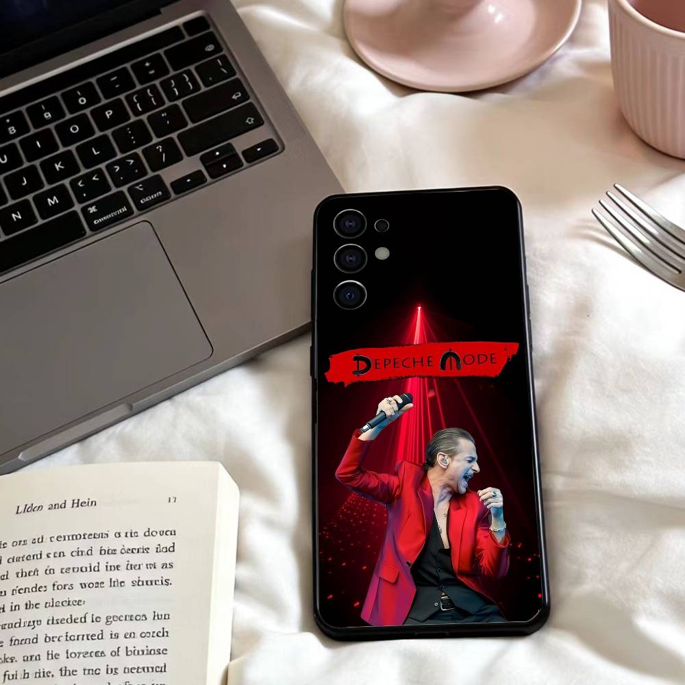 D-Depeche Mode Band Phone Case For Samsung S25,24,23,22,30,21,10,9,Ultra,Plus,Lite,FE,4,5 G Soft Black Case