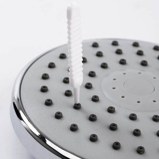 100Pcs Shower Hole Cleaning Brush Non-Slip Handle Fine Needle Anti-Clogging Penetration Brush Portable Bathroom