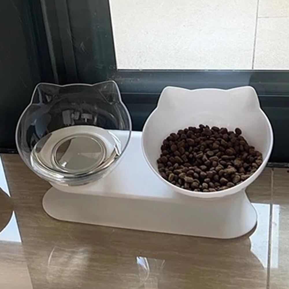 Bol Apă Mâncare Pisici Fund Înalt Înclinat Protector Gât Lavabil Cățel Animal de Companie Câine Mic Băut Hrănire Sphynx Persane Pisici Consumabile