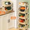 New Multi-Layer Household Kitchen Storage Baskets Plastic Multifunctional Vegetable And Fruit Racks Can Be Stacked For Storage