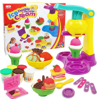 Lustige Knete-Eismaschine Kinder DIY Handgemachte Eiscreme-Dessert-Formen Set