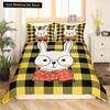 Kids Cartoon Rabbit Carrot King Queen Duvet Cover Boys Girls Cute Bunny Bedding Set Animal Quilt Cover Polyester Comforter Cover