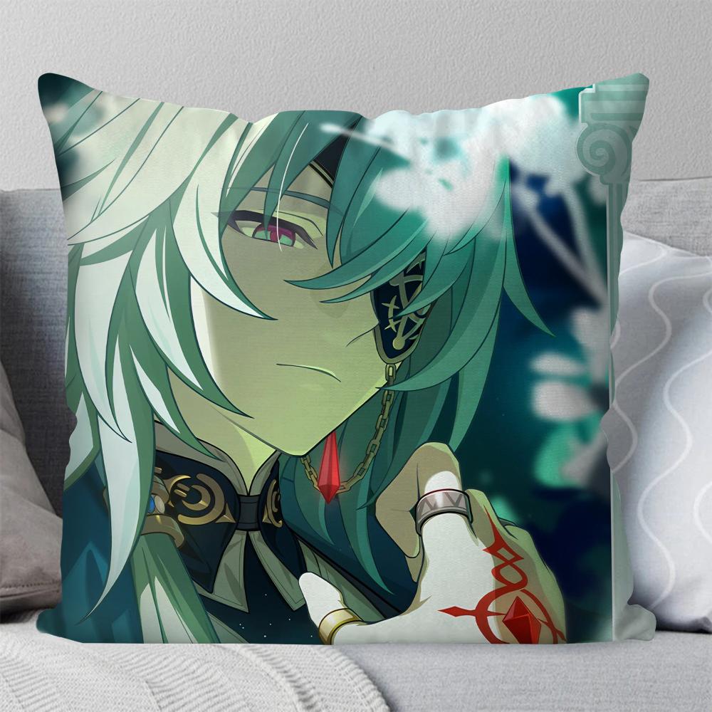 Anaxa Animated Game Honkai Star Rail Pillow Case Square Pillow Bedroom Sofa Leisure ComfortCar Living Room Home Decoration 40X40