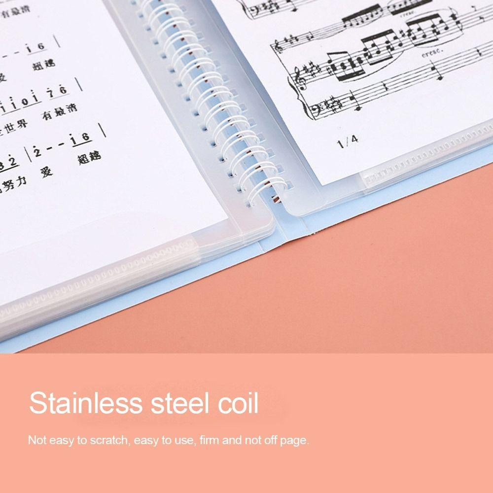Flexible Music Score Folder 20Pages Music Clip Folder High-quality Stave Storage Holder