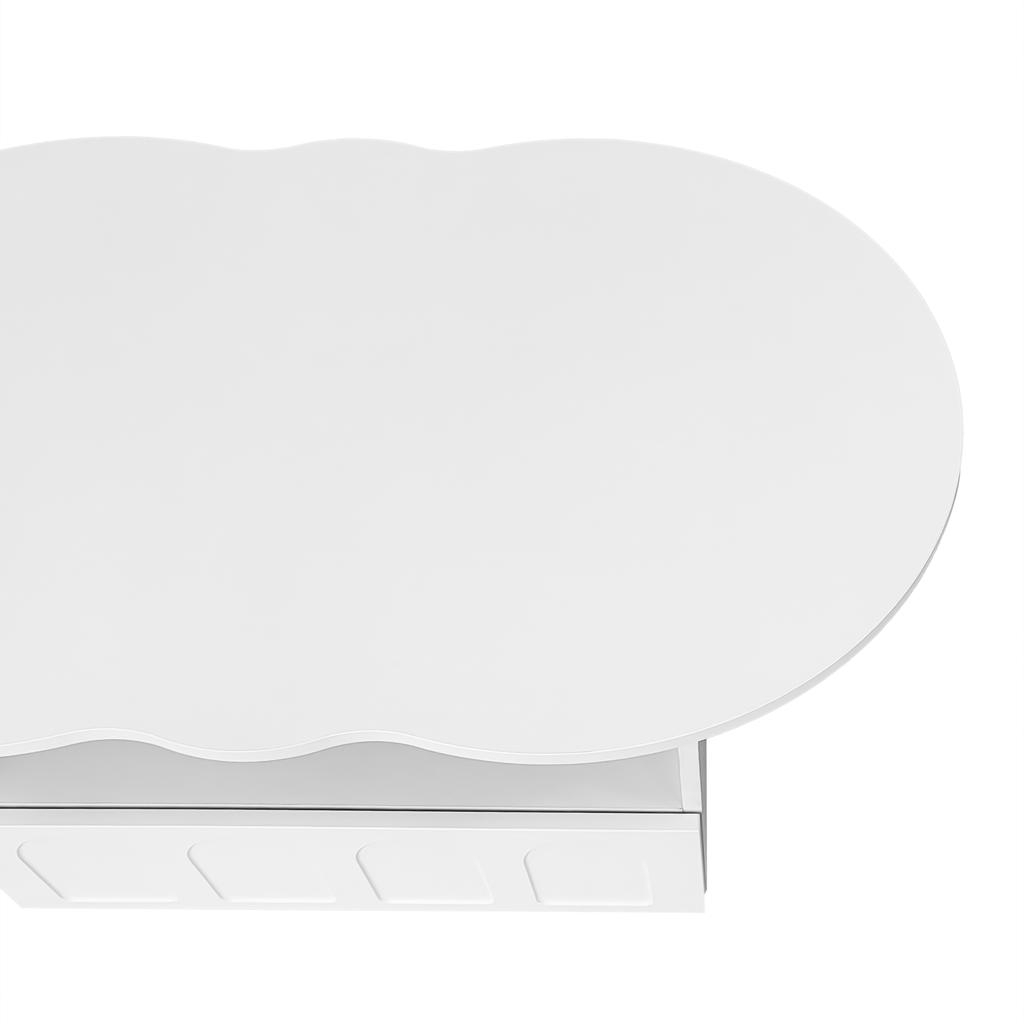 Coffee Table, Cloud-shaped Coffee Table with Drawers and Storage Compartments.