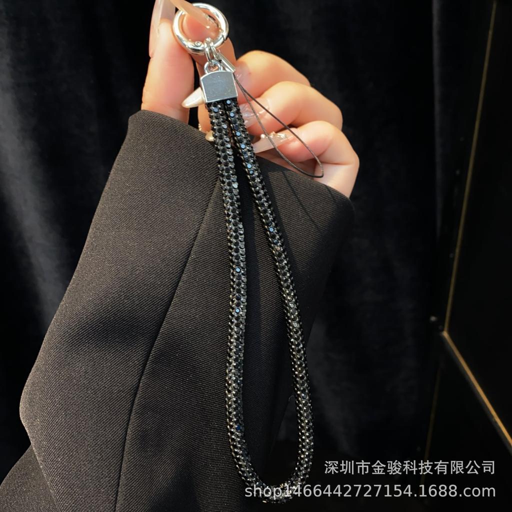 Phone Lanyard Colorful Dopamine Rhinestone Phone Chain Wrist Style High-End Fashion Versatile Hanging Decoration Wholesale